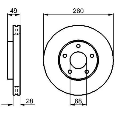 BOSCH | Bremsscheibe | 0 986 479 B61