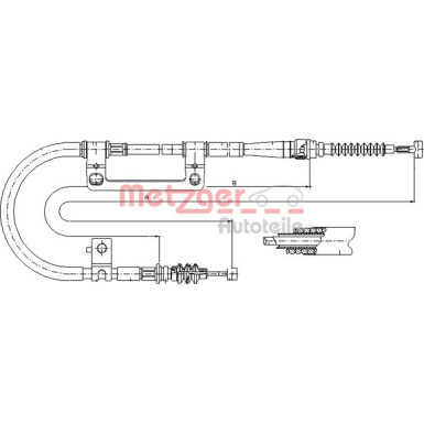 Metzger | Seilzug, Feststellbremse | 17.6042