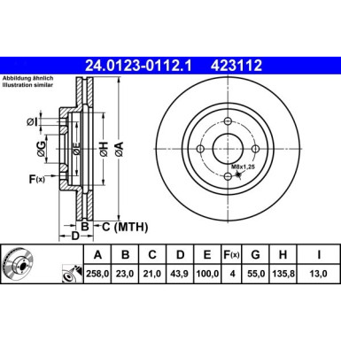 ATE | Bremsscheibe | 24.0123-0112.1