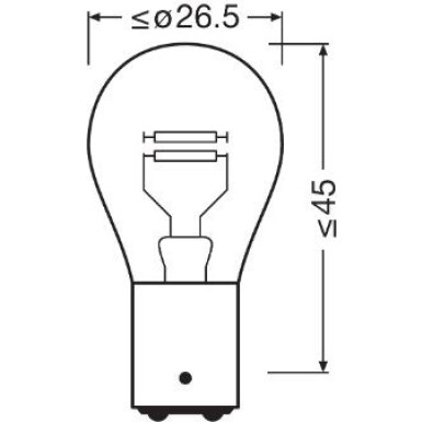 Glühlampe, Brems-/Schlusslicht | 10 x 7225 Osram | P21/4W 12V Glühlampe