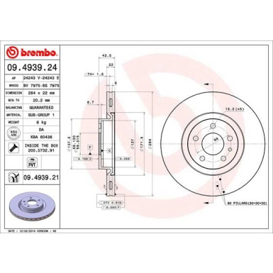 Brembo | Bremsscheibe | 09.4939.21