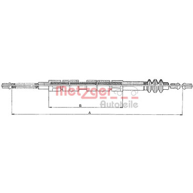 Metzger | Seilzug, Feststellbremse | 10.9847