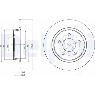 Delphi | Bremsscheibe | BG3930