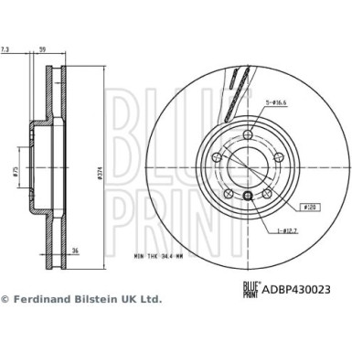 Blue Print | Bremsscheibe | ADBP430023