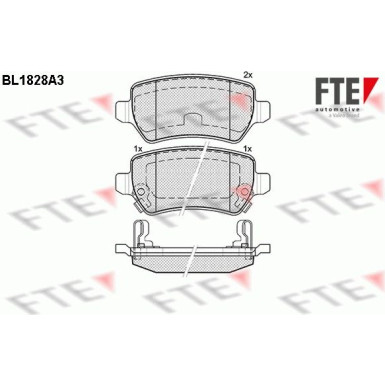 FTE | Bremsbelagsatz, Scheibenbremse | 9010405