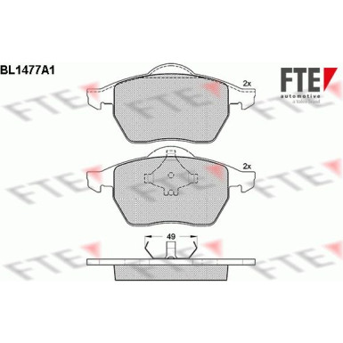 FTE | Bremsbelagsatz, Scheibenbremse | 9010207