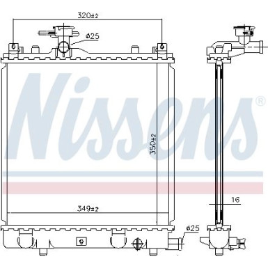 Nissens | Kühler, Motorkühlung | 64175A