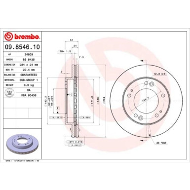 Brembo | Bremsscheibe | 09.8546.10