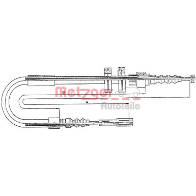 Metzger | Seilzug, Feststellbremse | 10.7582