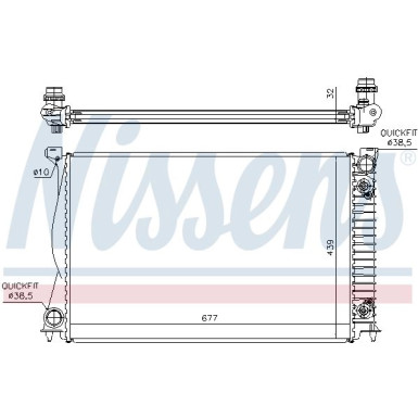 Nissens | Kühler, Motorkühlung | 60232A