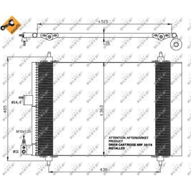 NRF | Kondensator, Klimaanlage | 35414