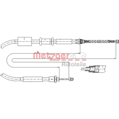 Metzger | Seilzug, Feststellbremse | 1281P1