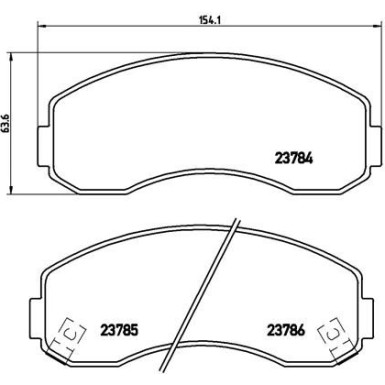 Brembo | Bremsbelagsatz, Scheibenbremse | P 99 003