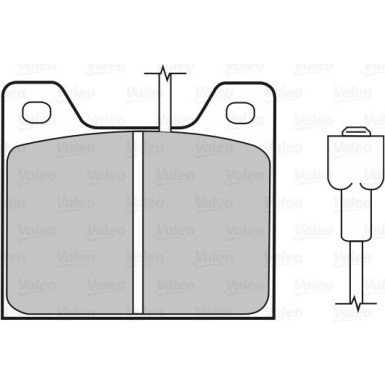 Valeo | Bremsbelagsatz, Scheibenbremse | 598161