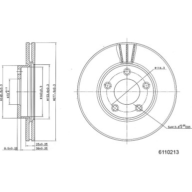 Metzger | Bremsscheibe | 6110213