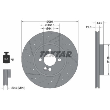 Textar | Bremsscheibe | 92196703