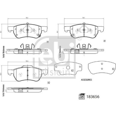 FEBI BILSTEIN 183656 Bremsbeläge