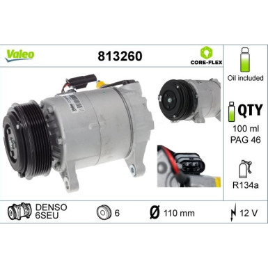 Valeo | Kompressor, Klimaanlage | 813260