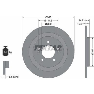 Textar | Bremsscheibe | 92239203