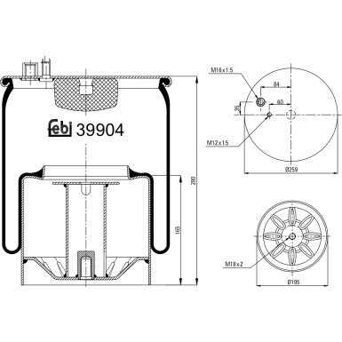 FEBI BILSTEIN 39904 Federbalg, Luftfederung