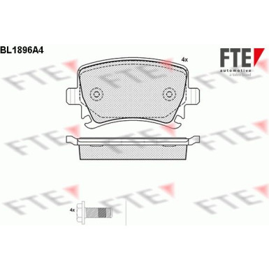 FTE | Bremsbelagsatz, Scheibenbremse | 9010484