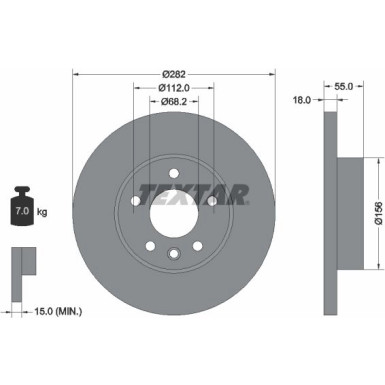 Textar | Bremsscheibe | 92083703