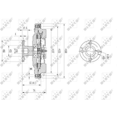 NRF | Kupplung, Kühlerlüfter | 49580
