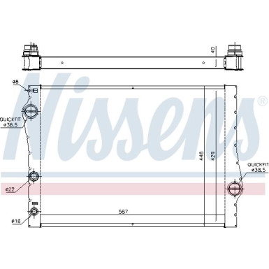 Nissens | Kühler, Motorkühlung | 60823