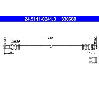 ATE | Bremsschlauch | 24.5111-0241.3