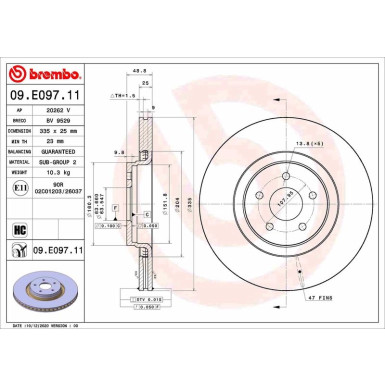 Brembo | Bremsscheibe | 09.E097.11