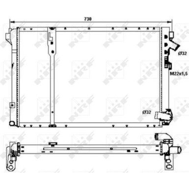 NRF | Kühler, Motorkühlung | 58060