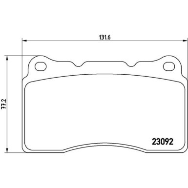 Brembo | Bremsbelagsatz, Scheibenbremse | P 54 040