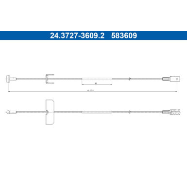 ATE | Seilzug, Feststellbremse | 24.3727-3609.2