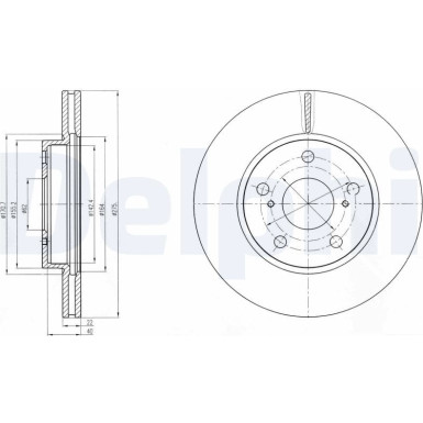 Delphi | Bremsscheibe | BG4232