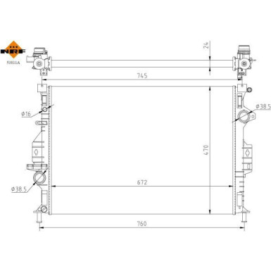 NRF | Kühler, Motorkühlung | 53811A