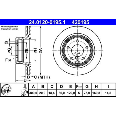 ATE | Bremsscheibe | 24.0120-0195.1