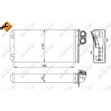 NRF | Wärmetauscher, Innenraumheizung | 58036