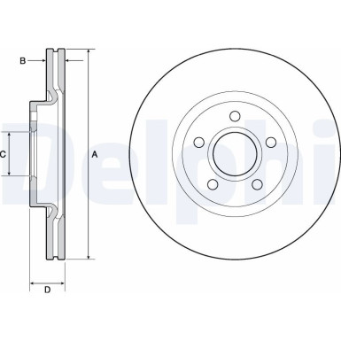 Delphi | Bremsscheibe | BG4676C