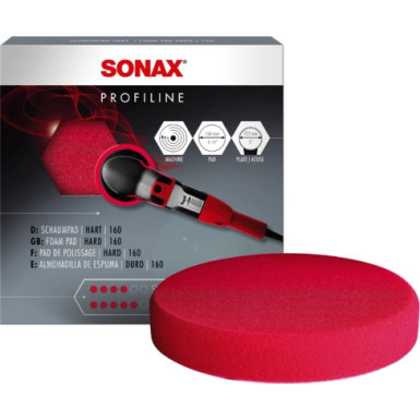 SONAX | Aufsatz, Poliermaschine | PolierSchwamm rot 160 (hart) | 04931000