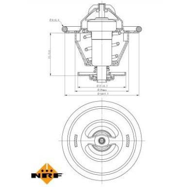 NRF | Thermostat, Kühlmittel | 725214