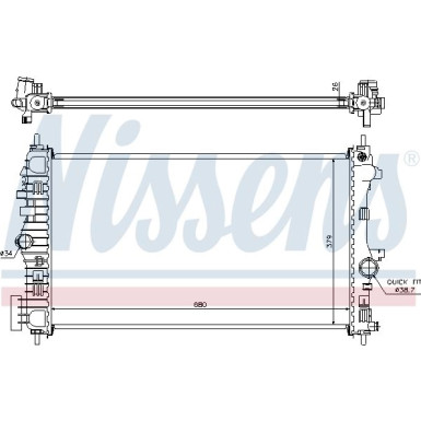 Nissens | Kühler, Motorkühlung | 630716