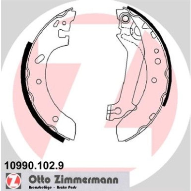 Zimmermann | Bremsbackensatz | 10990.102.9