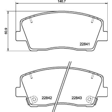 Brembo | Bremsbelagsatz, Scheibenbremse | P 30 108