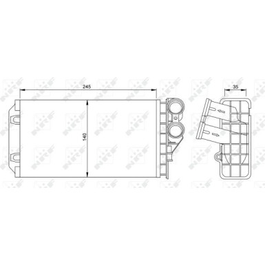 NRF | Wärmetauscher, Innenraumheizung | 54251