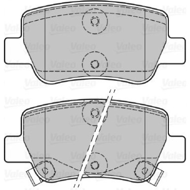 Valeo | Bremsbelagsatz, Scheibenbremse | 601057