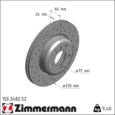 Zimmermann | Bremsscheibe | 150.3482.52