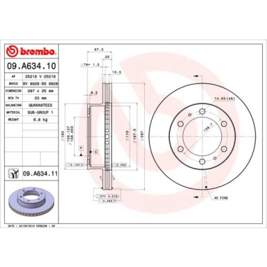 Brembo | Bremsscheibe | 09.A634.11