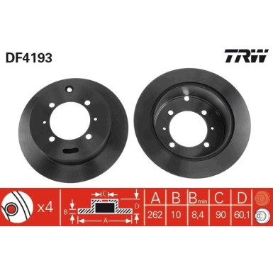 TRW | Bremsscheibe | DF4193