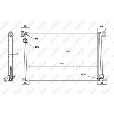 NRF | Kühler, Motorkühlung | 58472