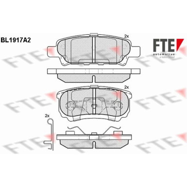 FTE | Bremsbelagsatz, Scheibenbremse | 9010506